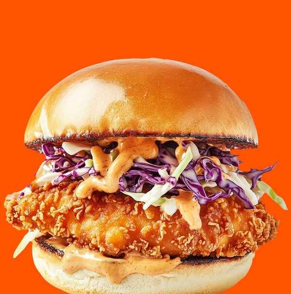 Zesty Shack Dundee Crispy Burger with Slaw
